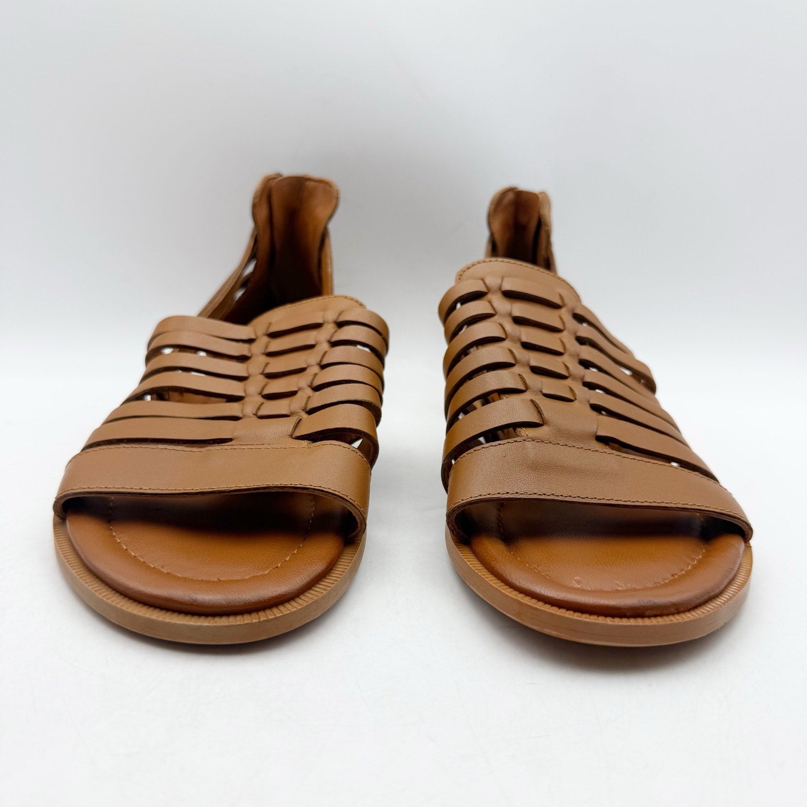 Vintage Foundry Co. Womens Keira Sandals US 8 EU 38.5 Camel Brown Leather NWOB