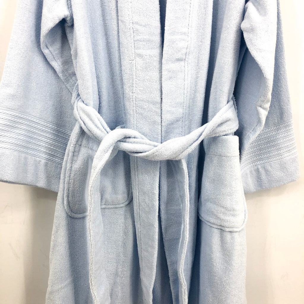 LAUREN RALPH LAUREN Greenwich Bath Robe Small Estate Blue Woven Terry NWT