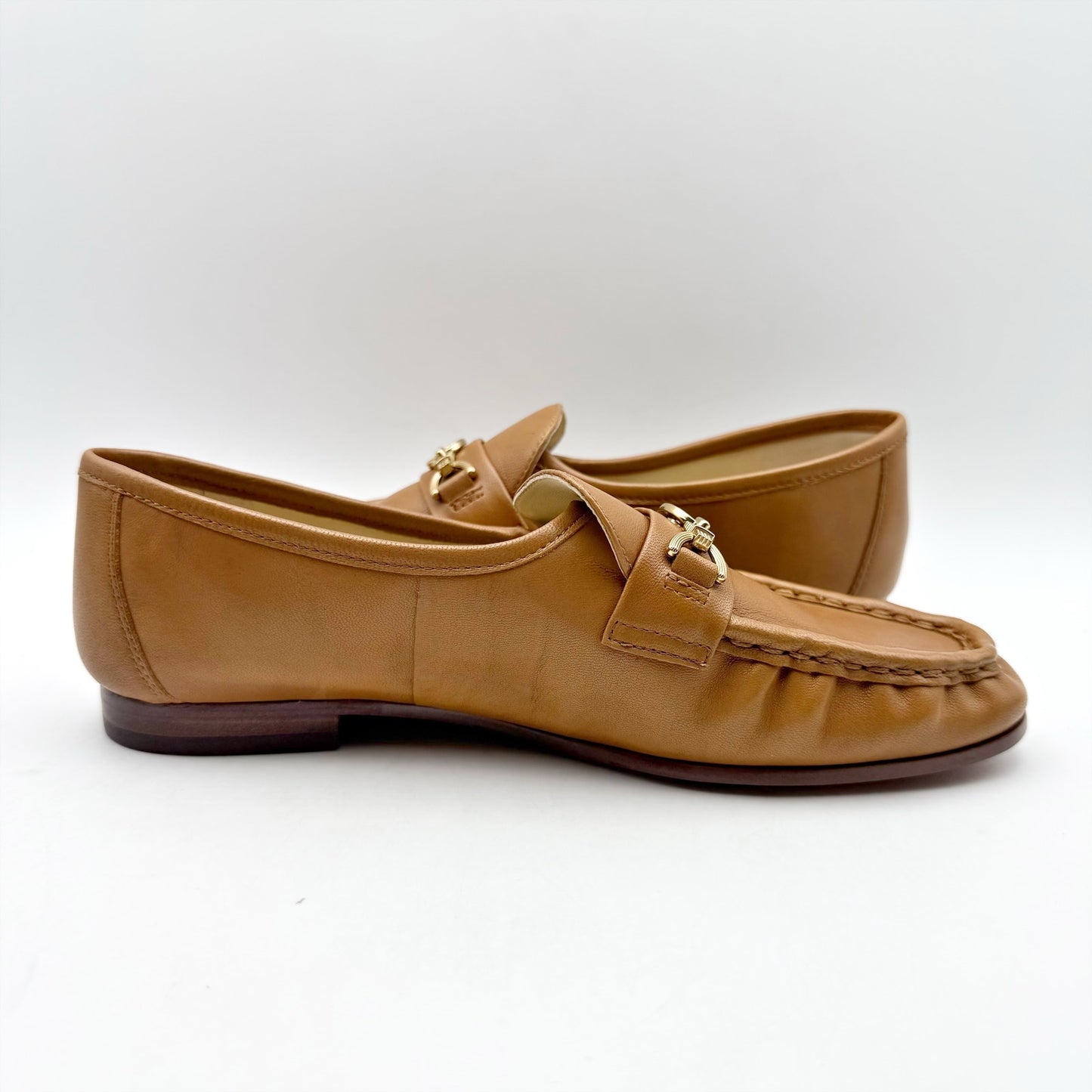 Sam Edelman Womens Lucca Flat Loafers US 6 M EU 36 Tan Brown Leather NIB
