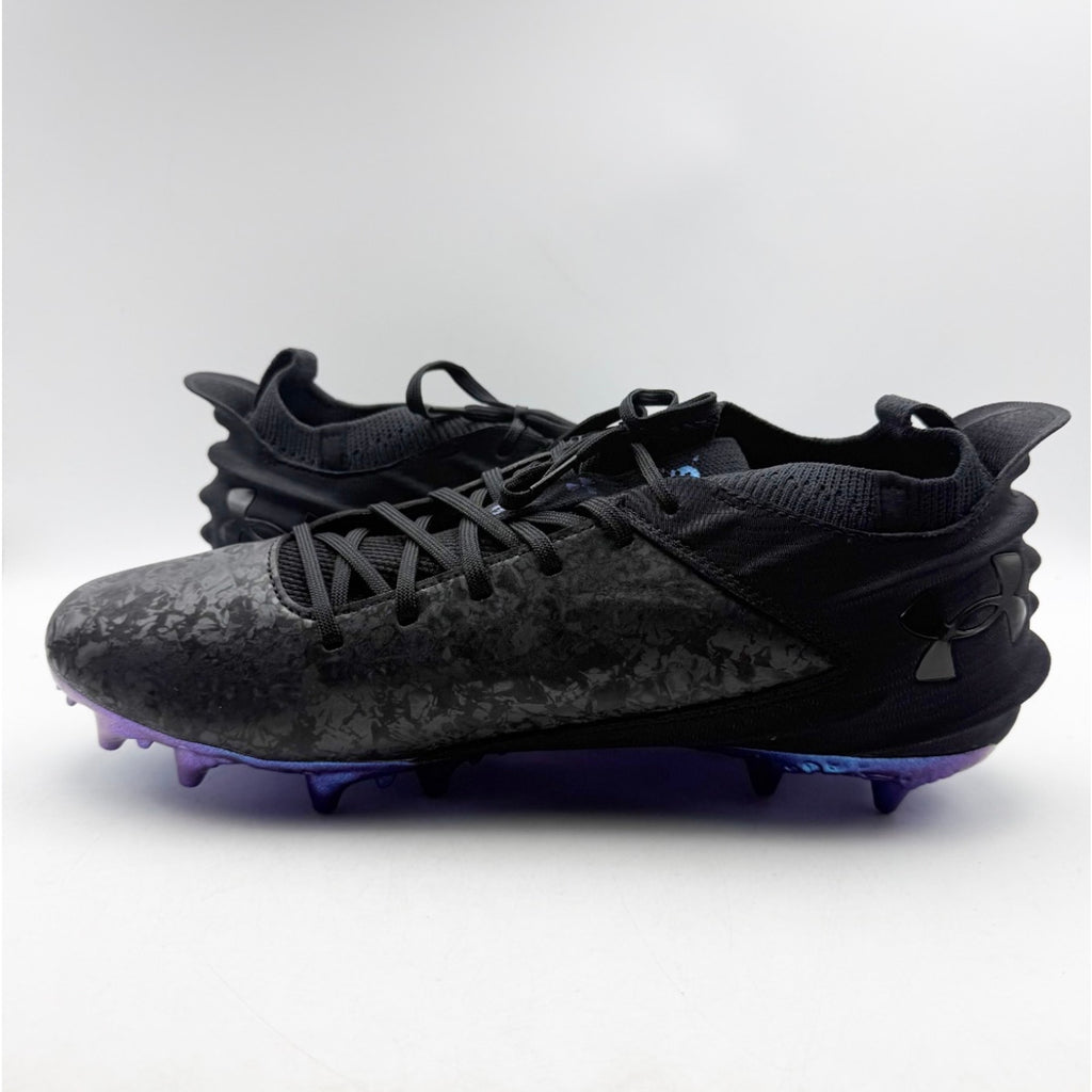 Under Armour Mens US 8 Blur Smoke Suede 2.0 MC Molded Football Cleats Black NWOB
