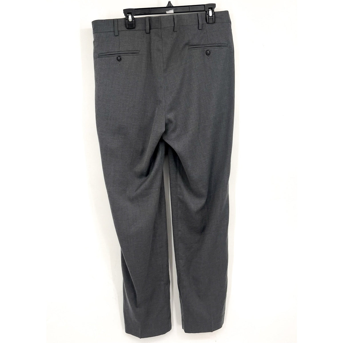 BERLE Men's Slim Straight Dress Pants Size 38x33 Grey Stretch Flat Front NWOT