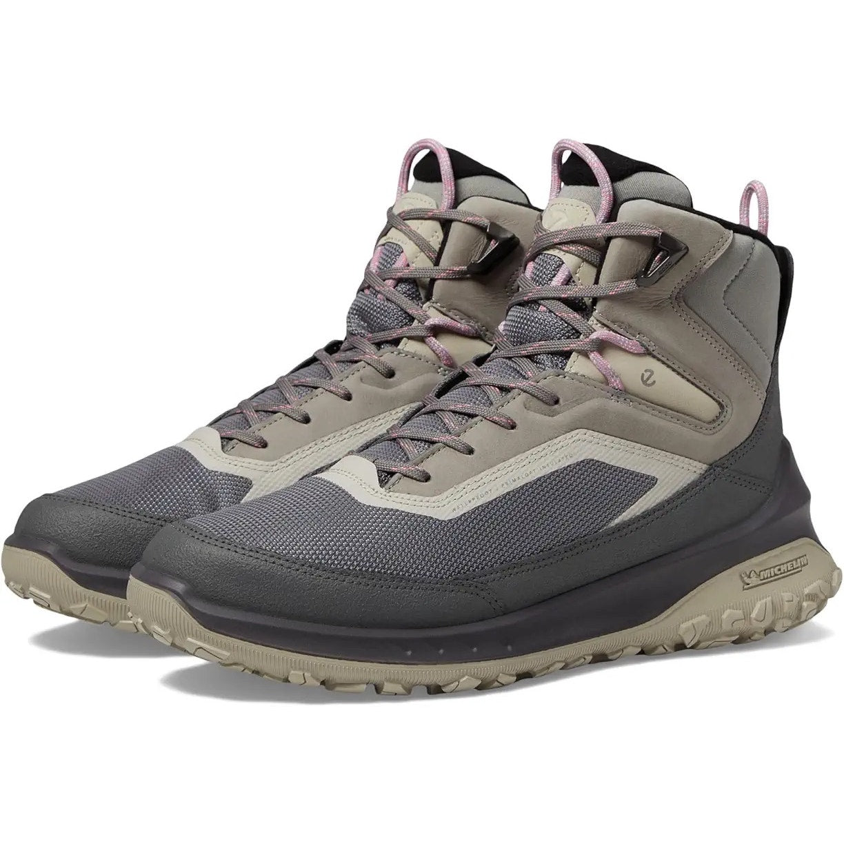 ECCO Womens Ultra Terrain Mid Warm Hiking Boot EU 37 US 6-6.5 Grey Nubuck WP NIB