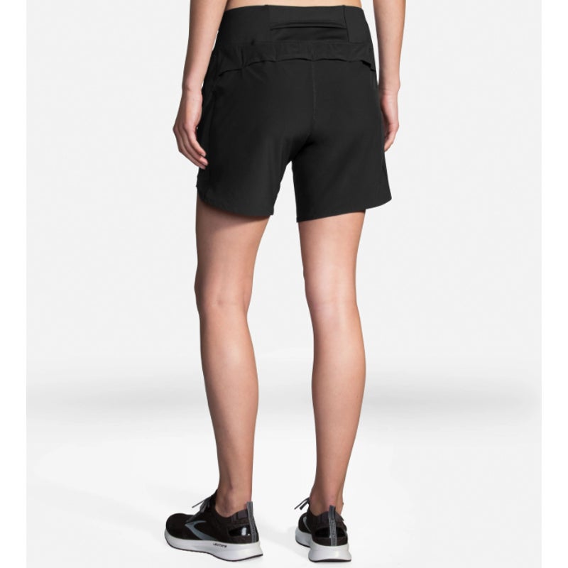BROOKS Women's Chaser 7" Running Shorts Size Small Black Athletic Stretch NWT