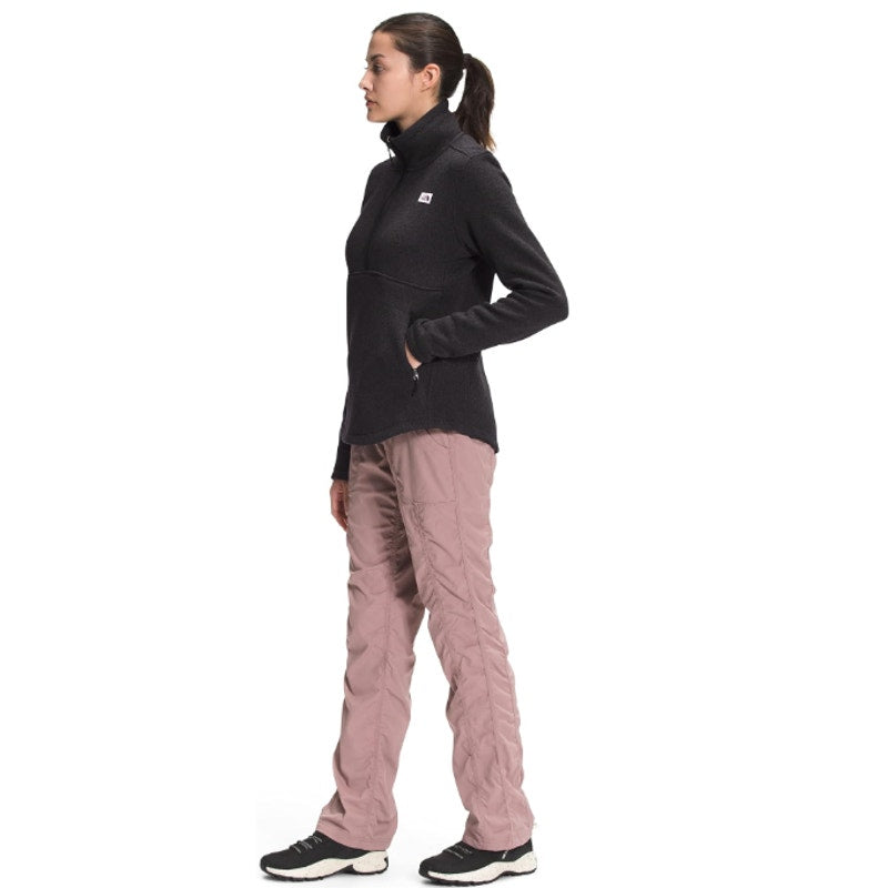 THE NORTH FACE Women Crescent 1/4 Zip Pullover Fleece Medium Black Heather NWT