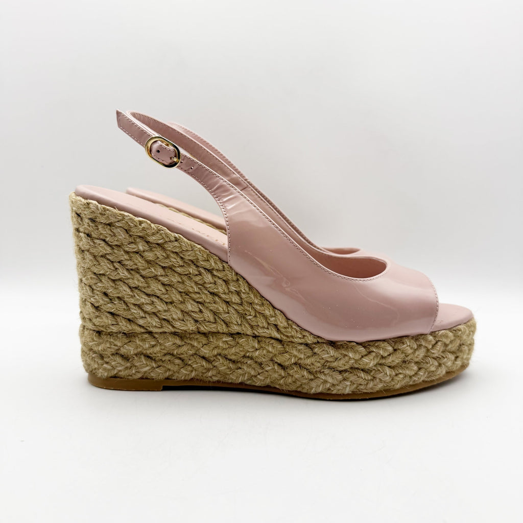 Stuart Weitzman Womens Island Sandal Espadrille Wedge US 9B EU 39.5 Pink NIB