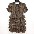 BARDOT Girl's Tia Rara Tiered Dress LARGE Size 16 Leopard Print Ruffle NWT