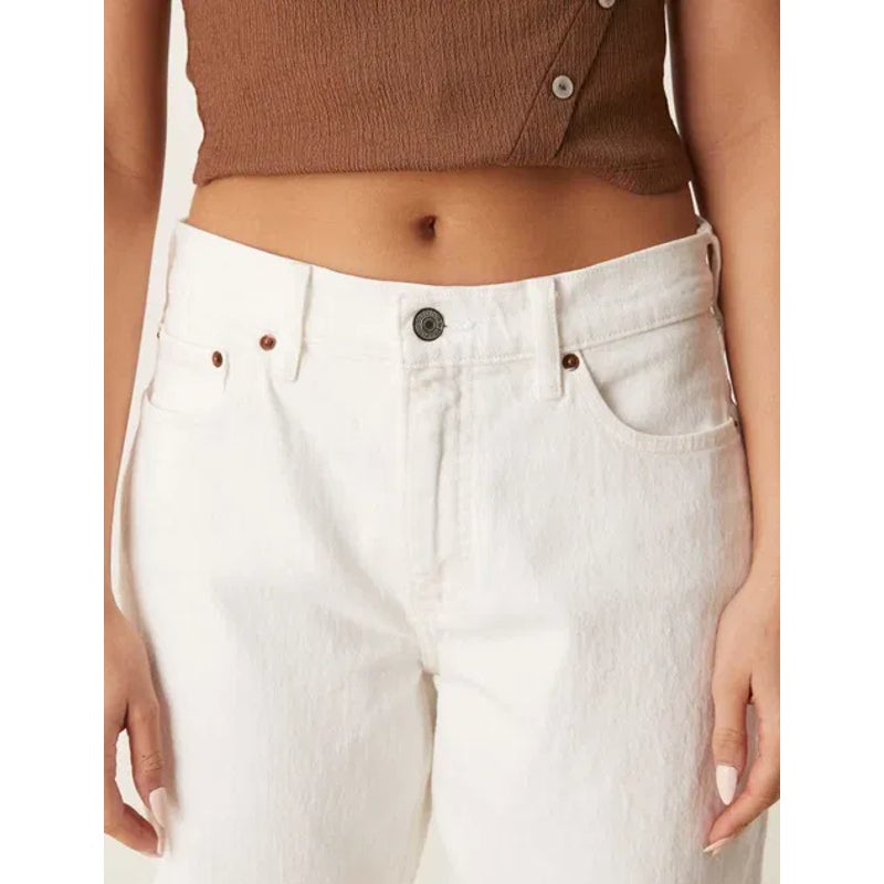 ABERCROMBIE & FITCH Womens 90s Relaxed Jeans Size 32 US 14 White Curve Love NWT