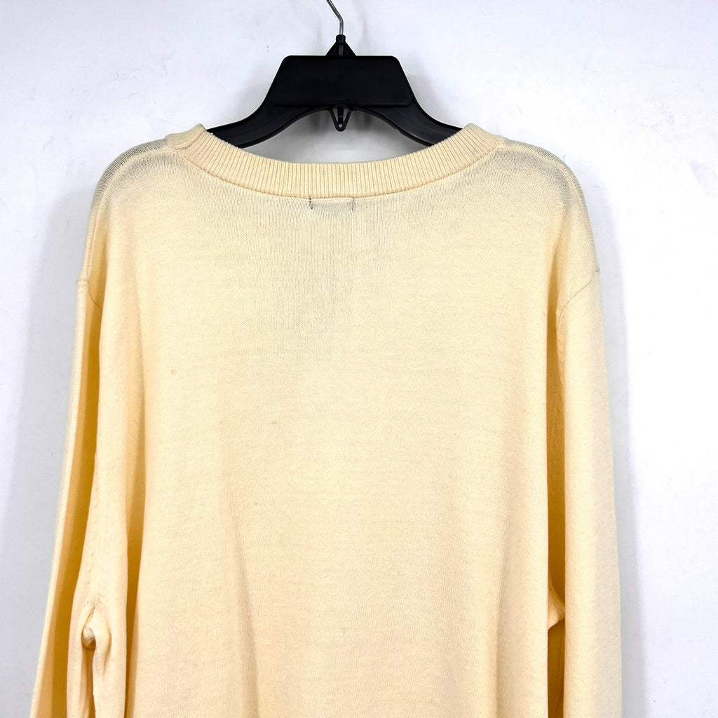 JEFF CLOTHING Mens Lightweight Crew Neck Sweater XXL Yellow Cotton Blend NWT