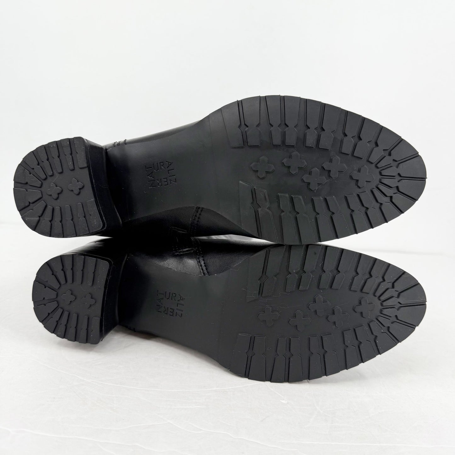 Naturalizer Women Brent Knee High Boot 10 Wide Black Leather Weatherproof NWOB