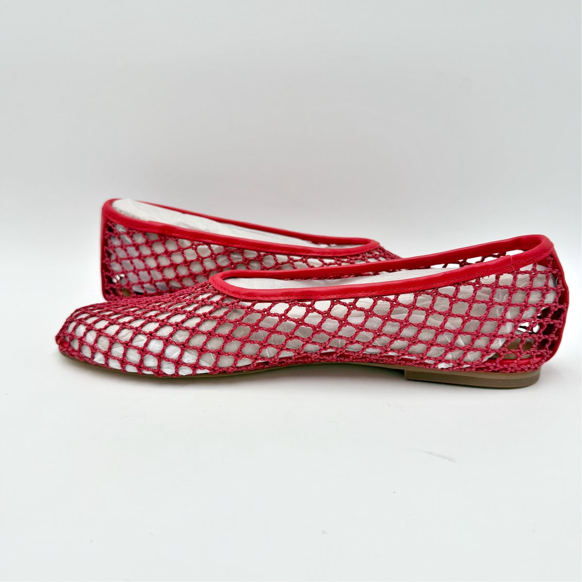 Marc Fisher Ltd. Womens Jazlyn Flats Size 8.5 M Red Leather NWOB