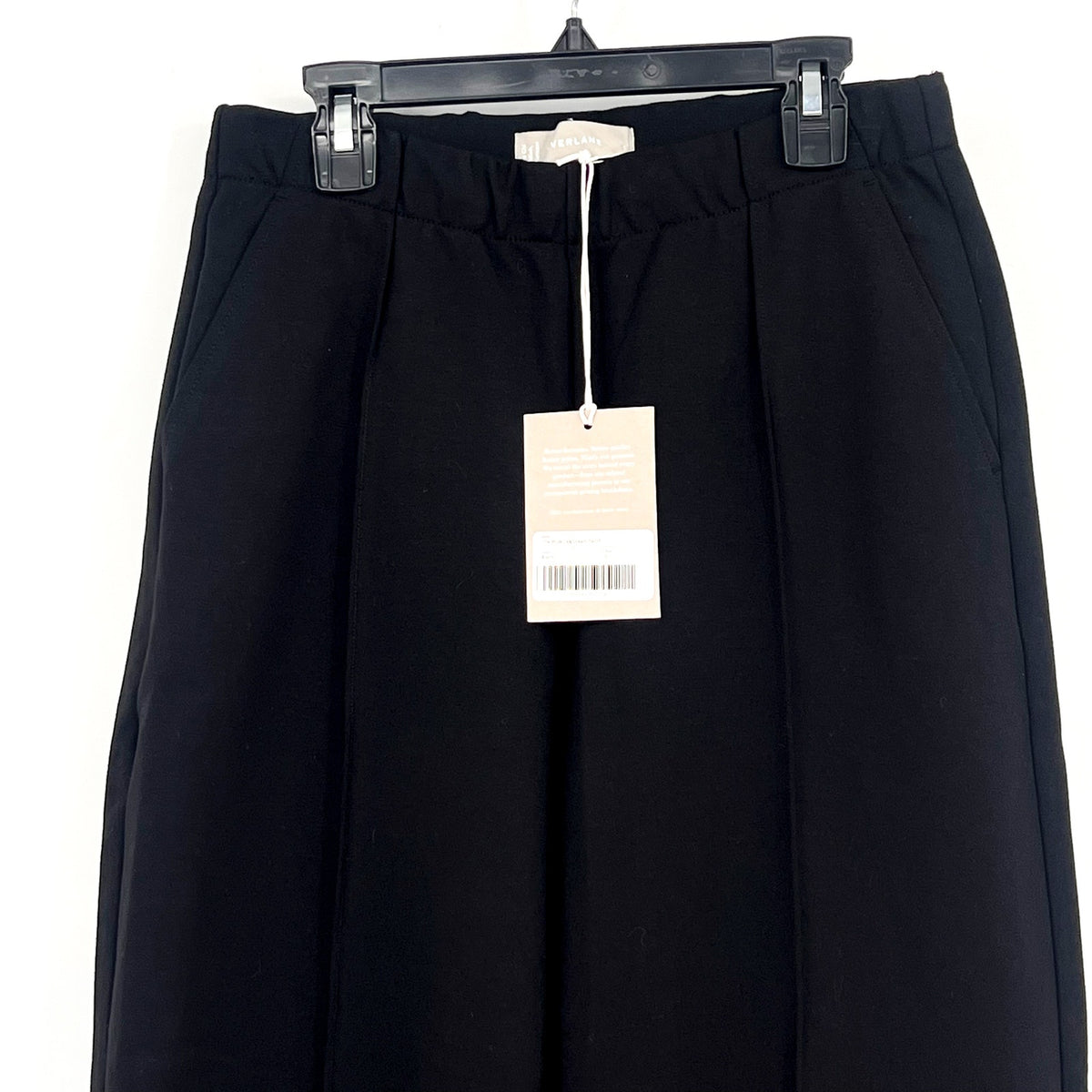 EVERLANE Women's The Wide Leg Dream Pants Small Black Elastic Waist NWT