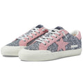 Vintage Havana Womens Ilana Sneakers US 5.5 M Pink Silver Glitter Suede NWOB
