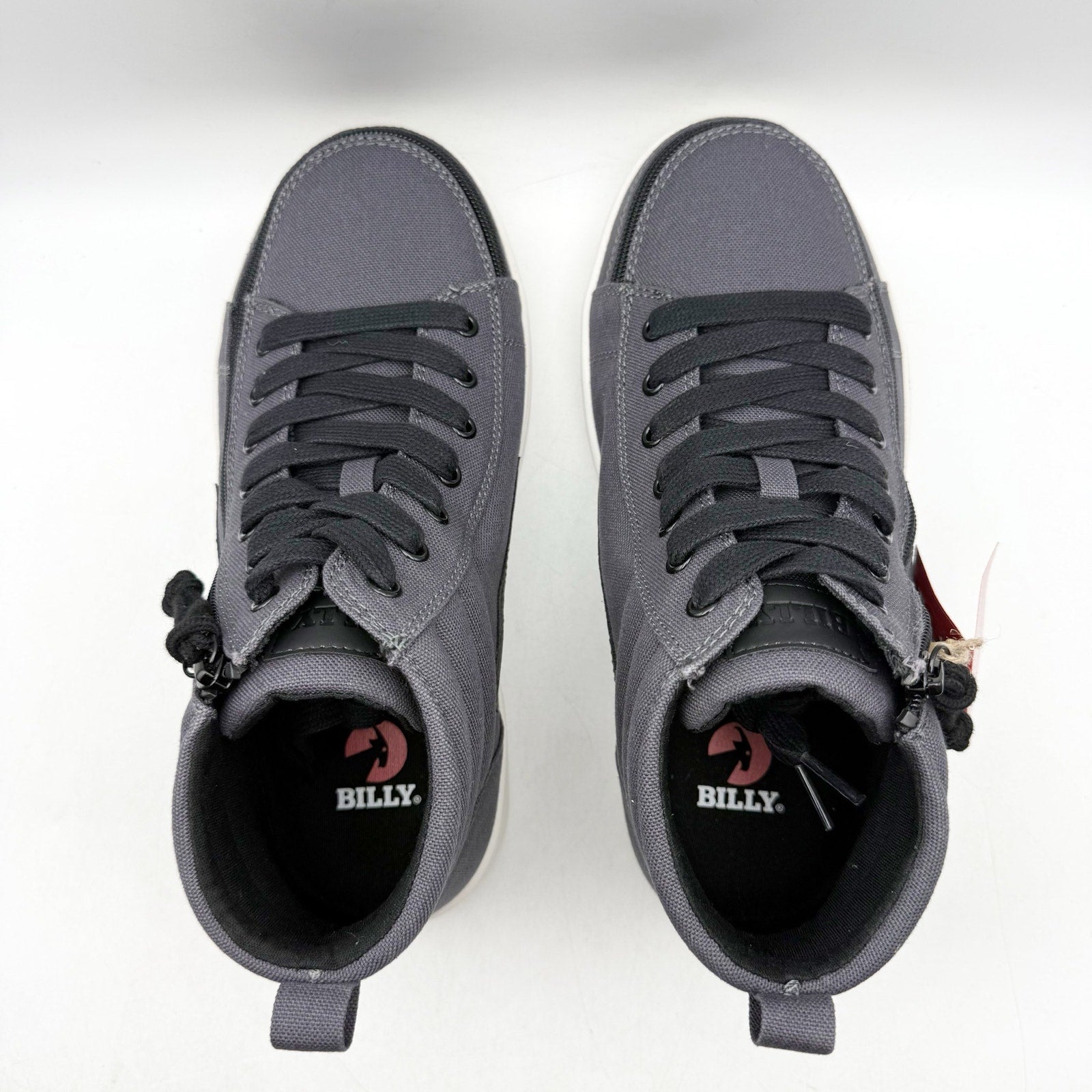 Billy Footwear Mens CS High-Top Sneaker US 9 Wide EU 42 Black Charcoal NWOB