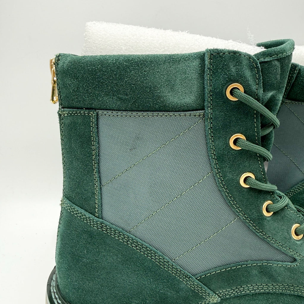 Saint Morta Mens Legion Ankle Combat Boots Size 10 EU 44 Green Gum Suede NIB