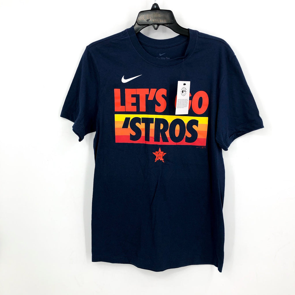 NIKE Men's Houston Astros Rally Rule T-Shirt Small Navy Short Sleeve NWT