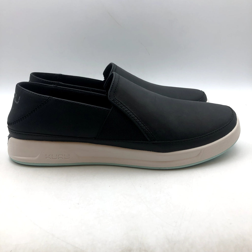 KURU Womens Roam Atla Slip On Sneakers Size 10.5 EU 42 Jet Black Leather NIB