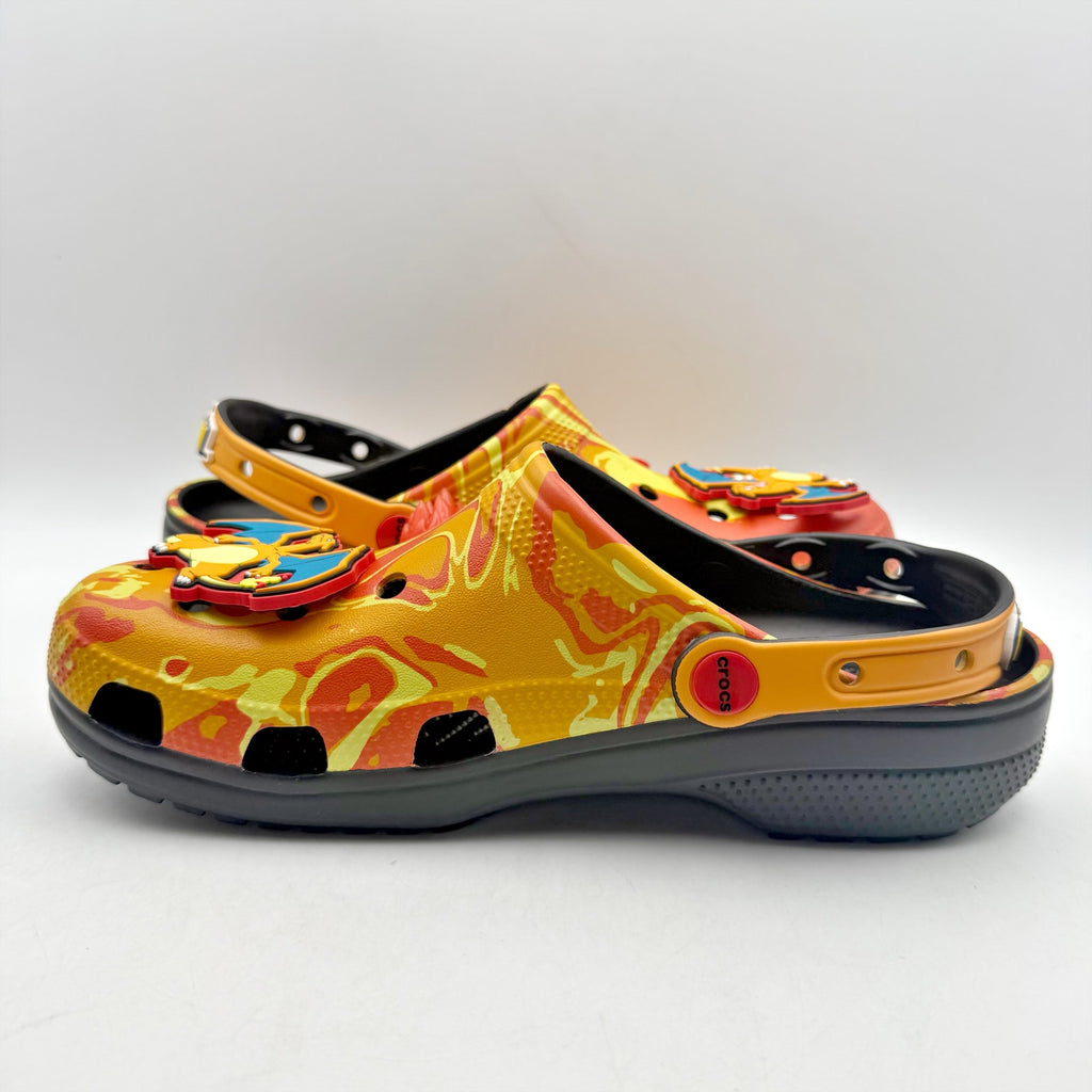 Crocs Mens Classic Pokemon Charizard Clogs Mens 8 Womens 10 Orange Black NWT