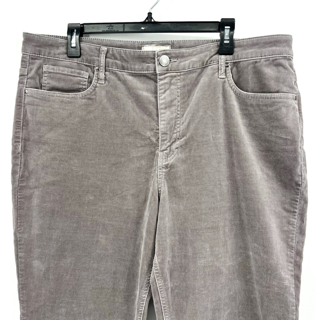 KUT FROM THE KLOTH Rachael Mom Corduroy Jeans Size 18 Grey High-rise Fab Ab NWOT