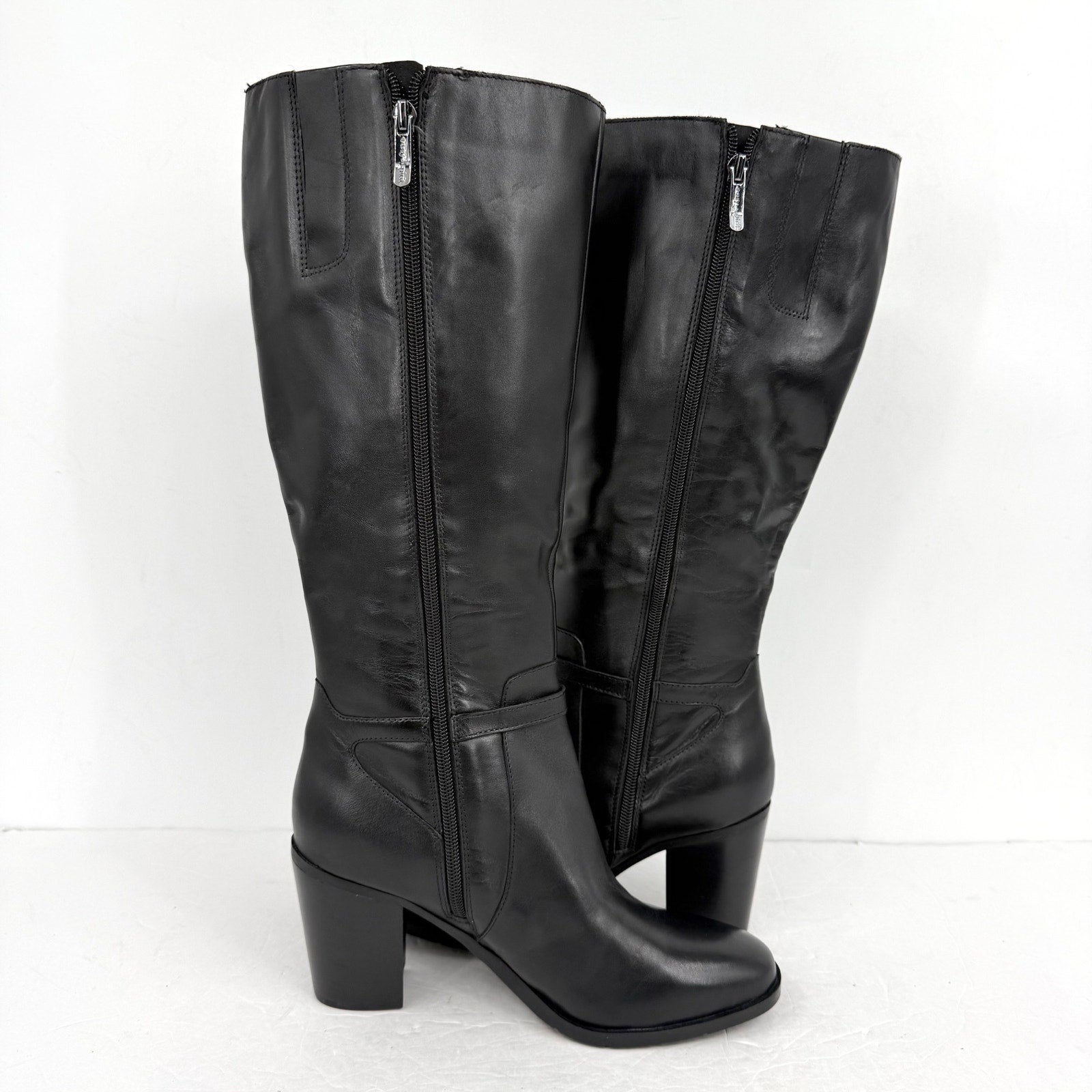 Easy Spirit Womens Eflex Imani Knee High Boots US 8.5 Black Leather NWOB