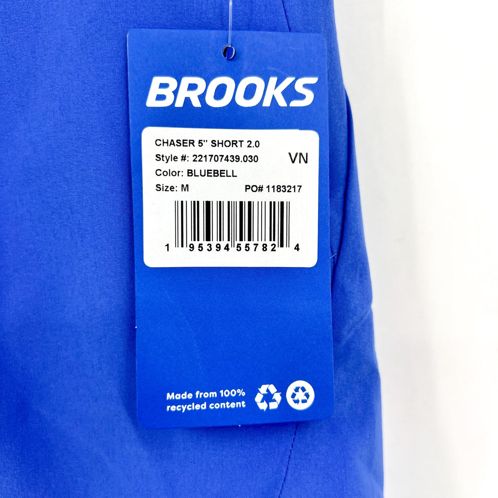 BROOKS Women's Chaser 5" 2-in-1 Shorts 2.0 Medium Bluebell Atheltic NWT