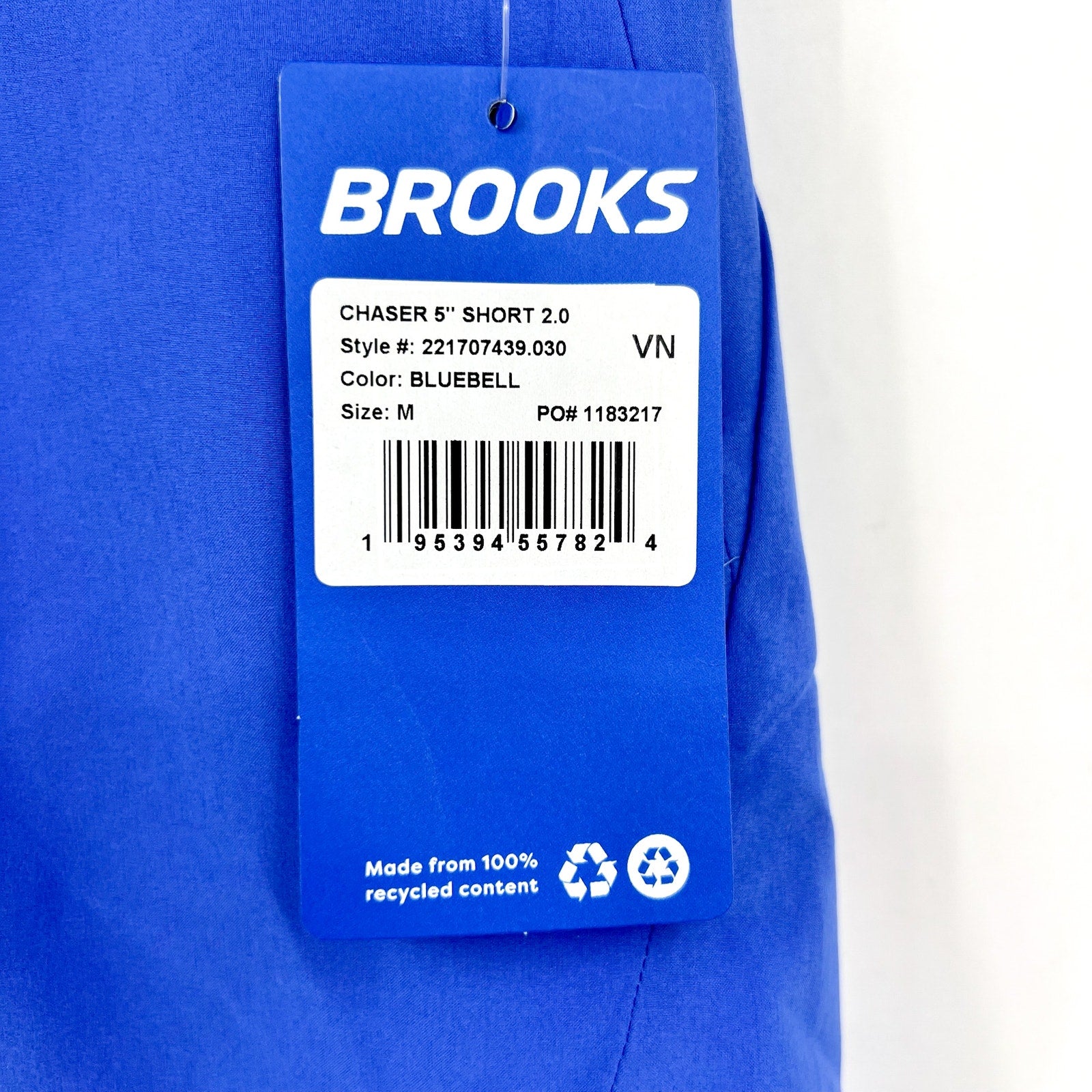 BROOKS Women's Chaser 5" 2-in-1 Shorts 2.0 Medium Bluebell Atheltic NWT
