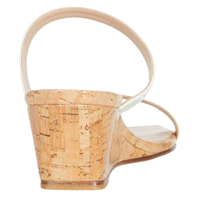 Stuart Weitzman Womens Aleena 50 Wedge Sandal US 8 M EU 38.5 Lilac Leather NWOB