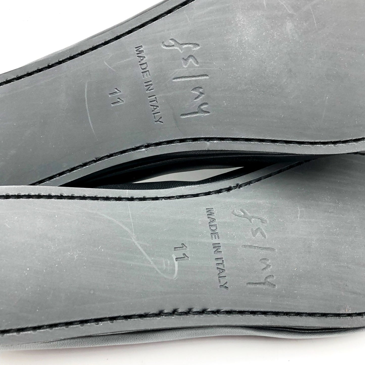 French Sole Womens Sloop Slip On Flats US 11 Black Nappa Leather Slip On NIB