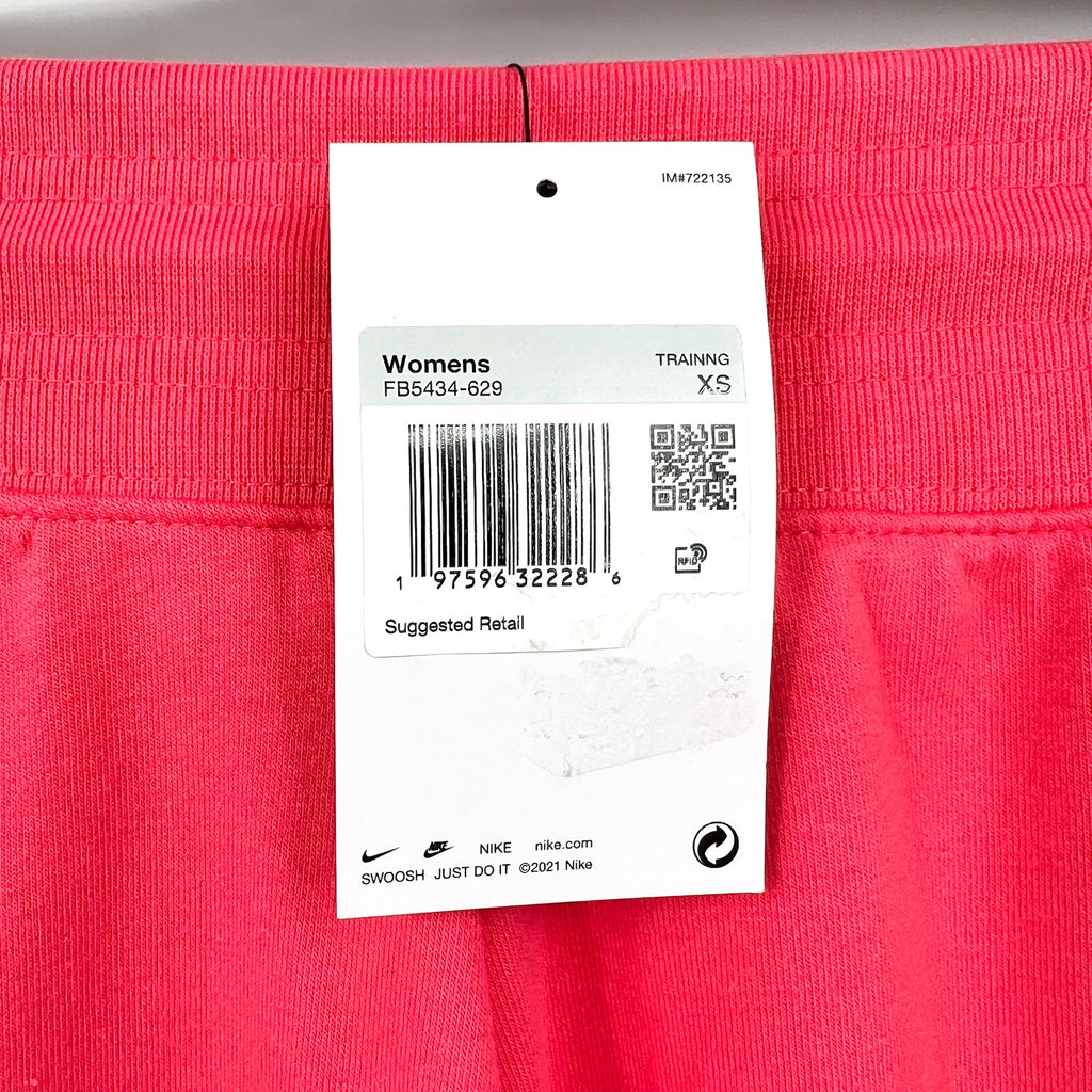 NIKE Women's Dri Fit 7/8 Joggers XS Aster Pink High-Waisted French Terry NWT