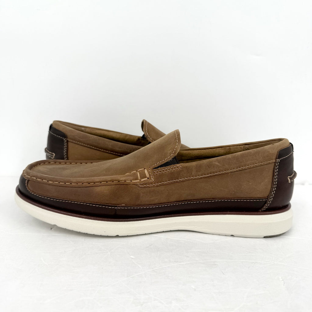 Florsheim Mens Tropics Moc Toe Venetian Loafers US 10.5 Wide Brown Leather NWOB