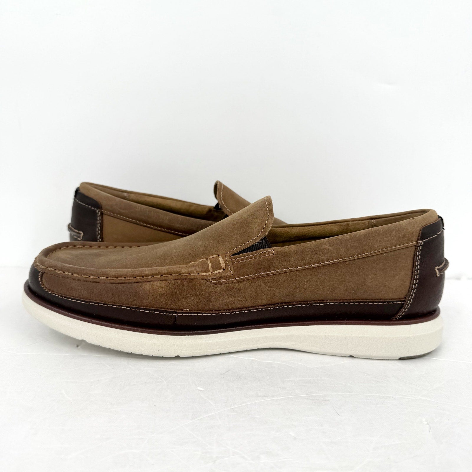 Florsheim Mens Tropics Moc Toe Venetian Loafers US 10.5 Wide Brown Leather NWOB