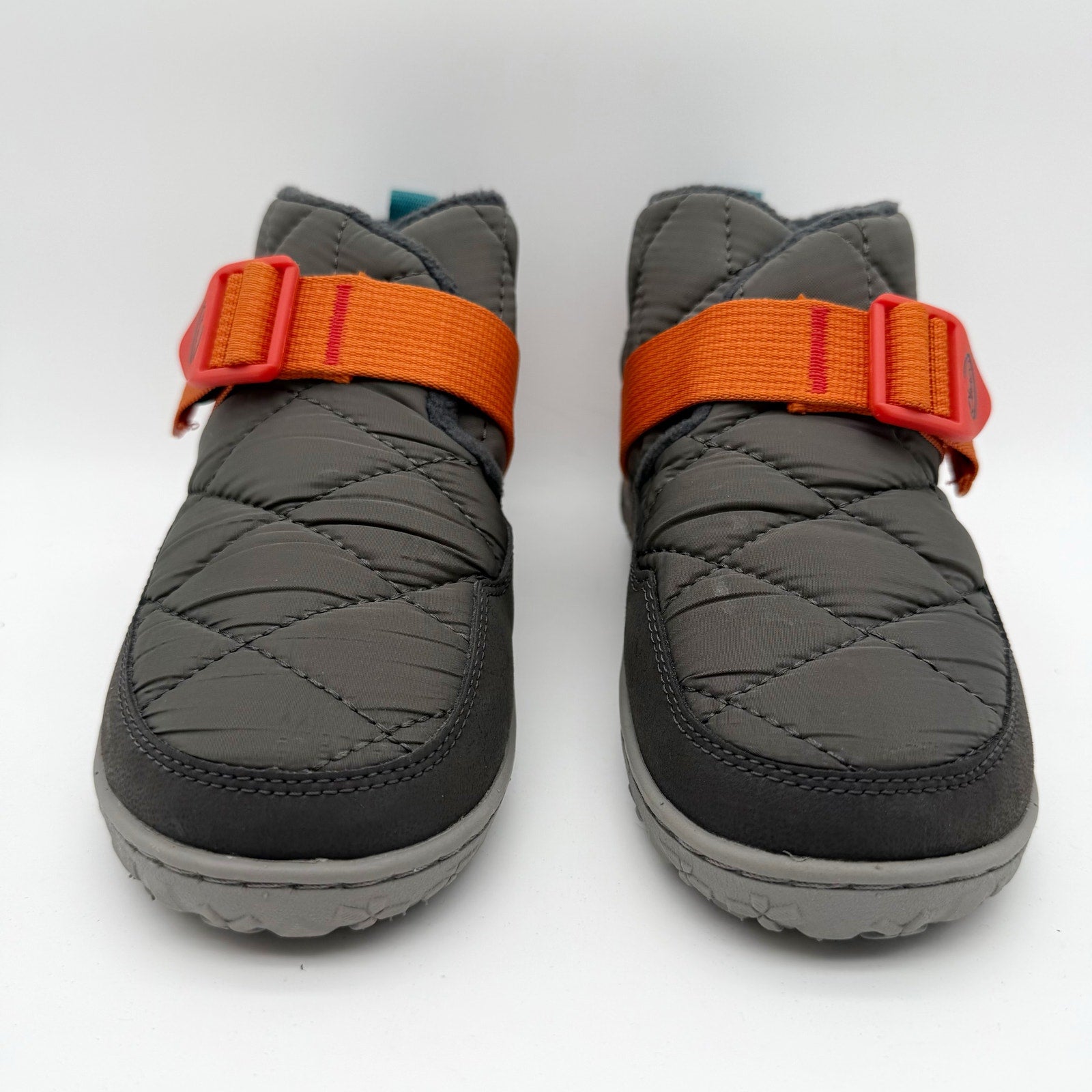 Chaco Kids Ramble Puff Booties US 2.5 M EU 33.5 Grey Orange Water Resistant NIB