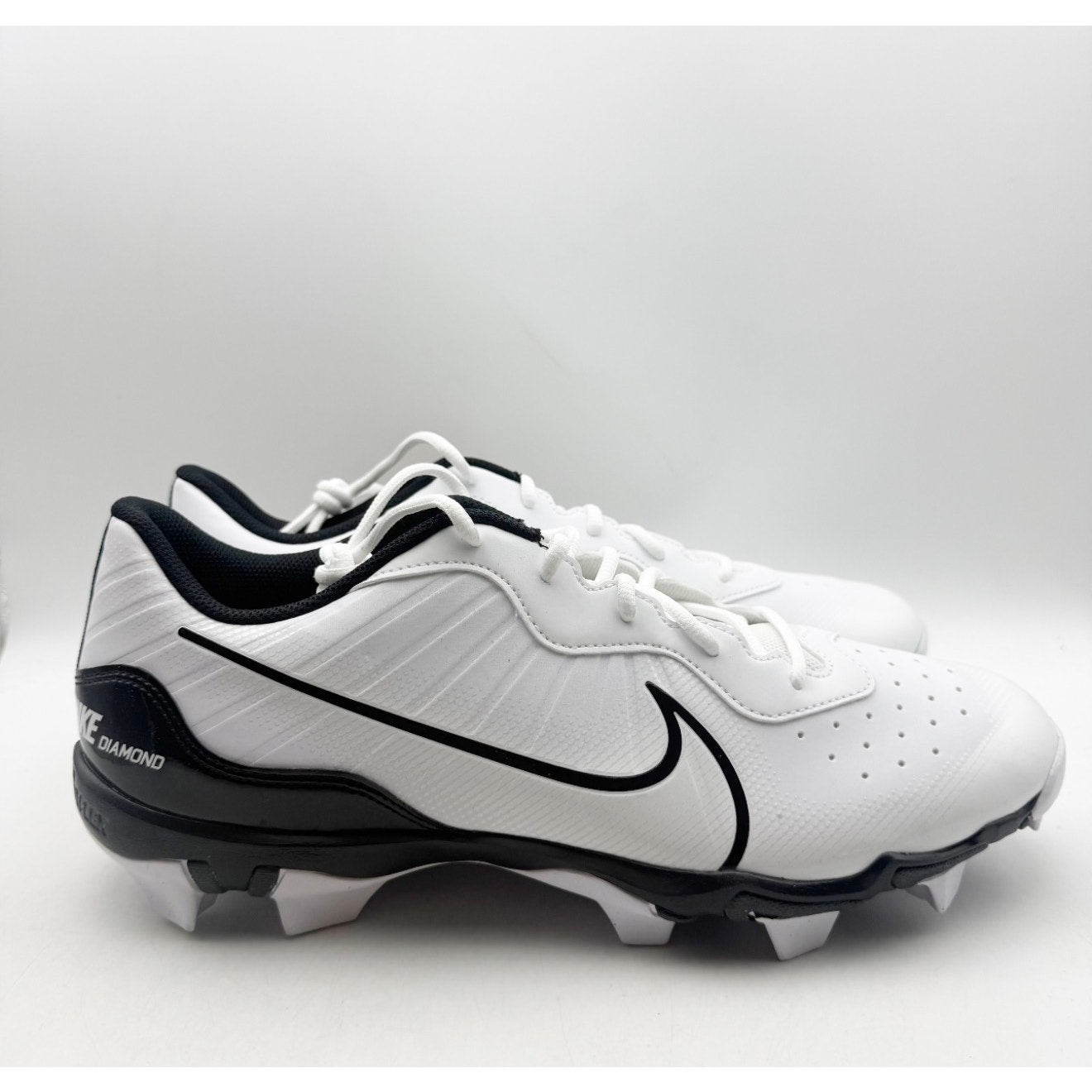 Nike Men Alpha Huarache 4 Keystone Baseball Cleats US 13 White Black DJ6524 NWOB