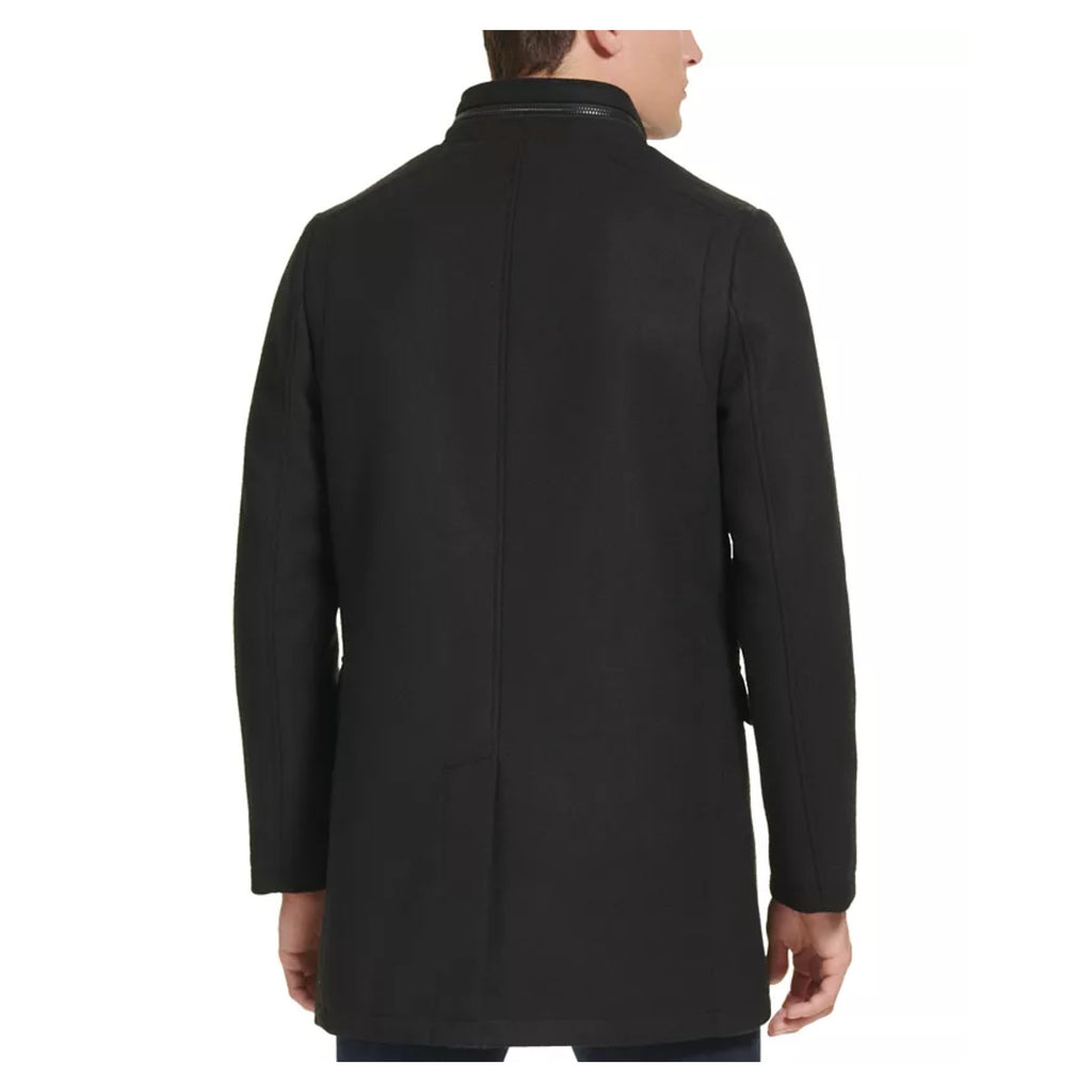 KENNETH COLE Mens Walker Jacket XXL Black Wool Blend Collared Car Coat NWOT