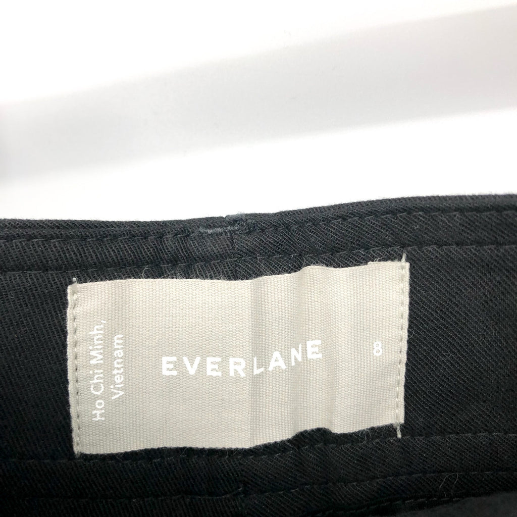 EVERLANE Women's The Way High Draper Tapered Pants Size 8 Black Tencel NWT