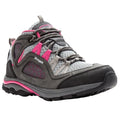 Propet Womens Peak Hiking Shoes Size 6 Grey Berry Suede Waterproof Boots NWOB