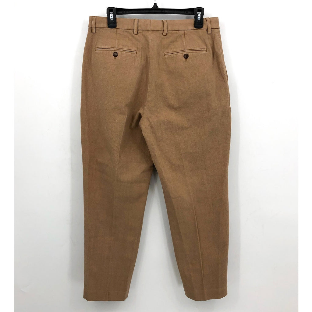 J.CREW Mens Kenmare Relaxed-fit Suit Pants 33x32 Tan Basketweave BM235 NWT