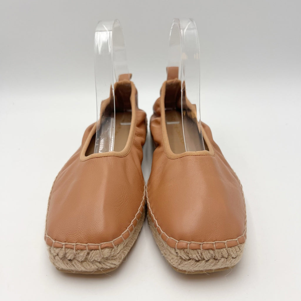 Andre Assous Womens Geneva Flats Size 7 Brown Leather Square Toe NWOB