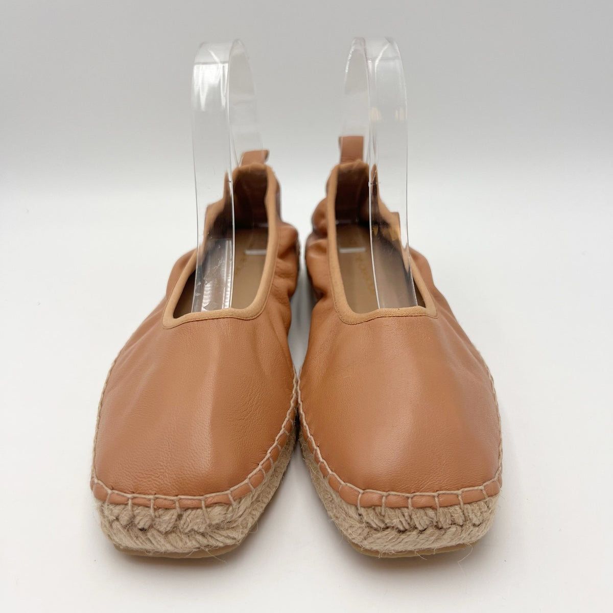 Andre Assous Womens Geneva Flats Size 7 Brown Leather Square Toe NWOB