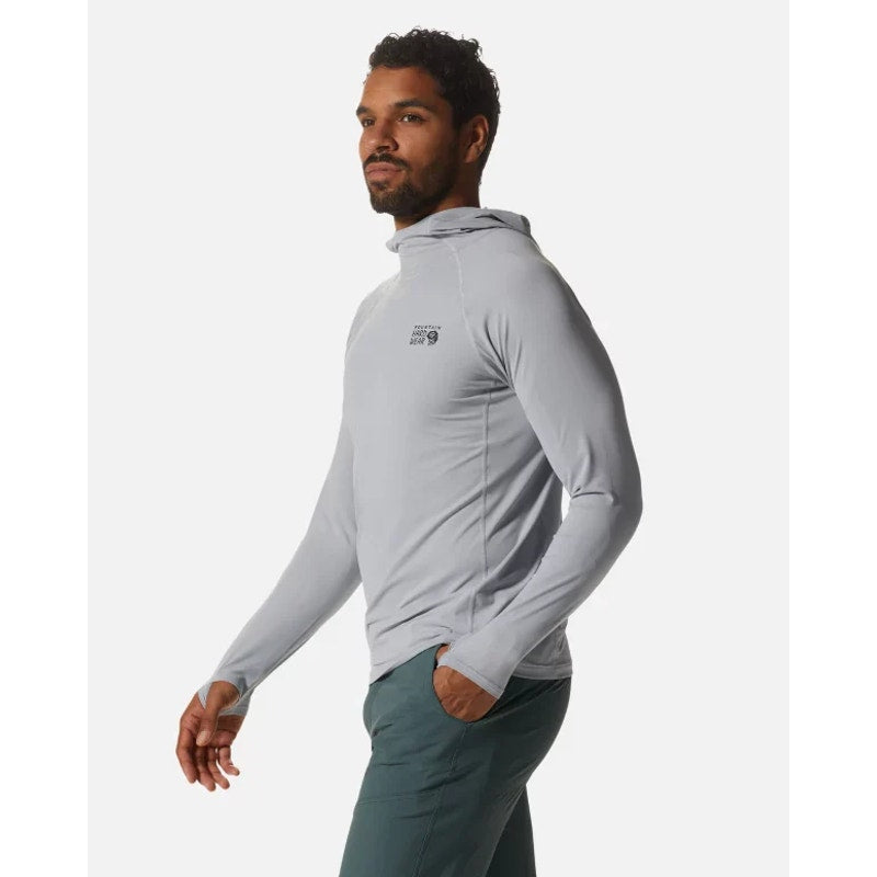 MOUNTAIN HARDWEAR Men's Crater Lake Hoody Medium Glacial Gray Long Sleeve UV NWT
