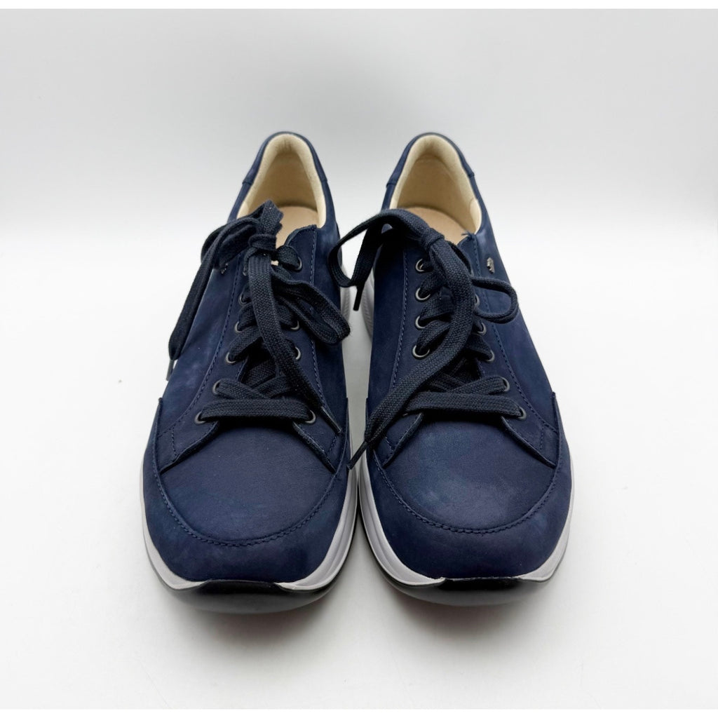 Finn Comfort Men's Casual Brandon Sneaker US 9 UK 8.5 Blue Leather Suede NWOB