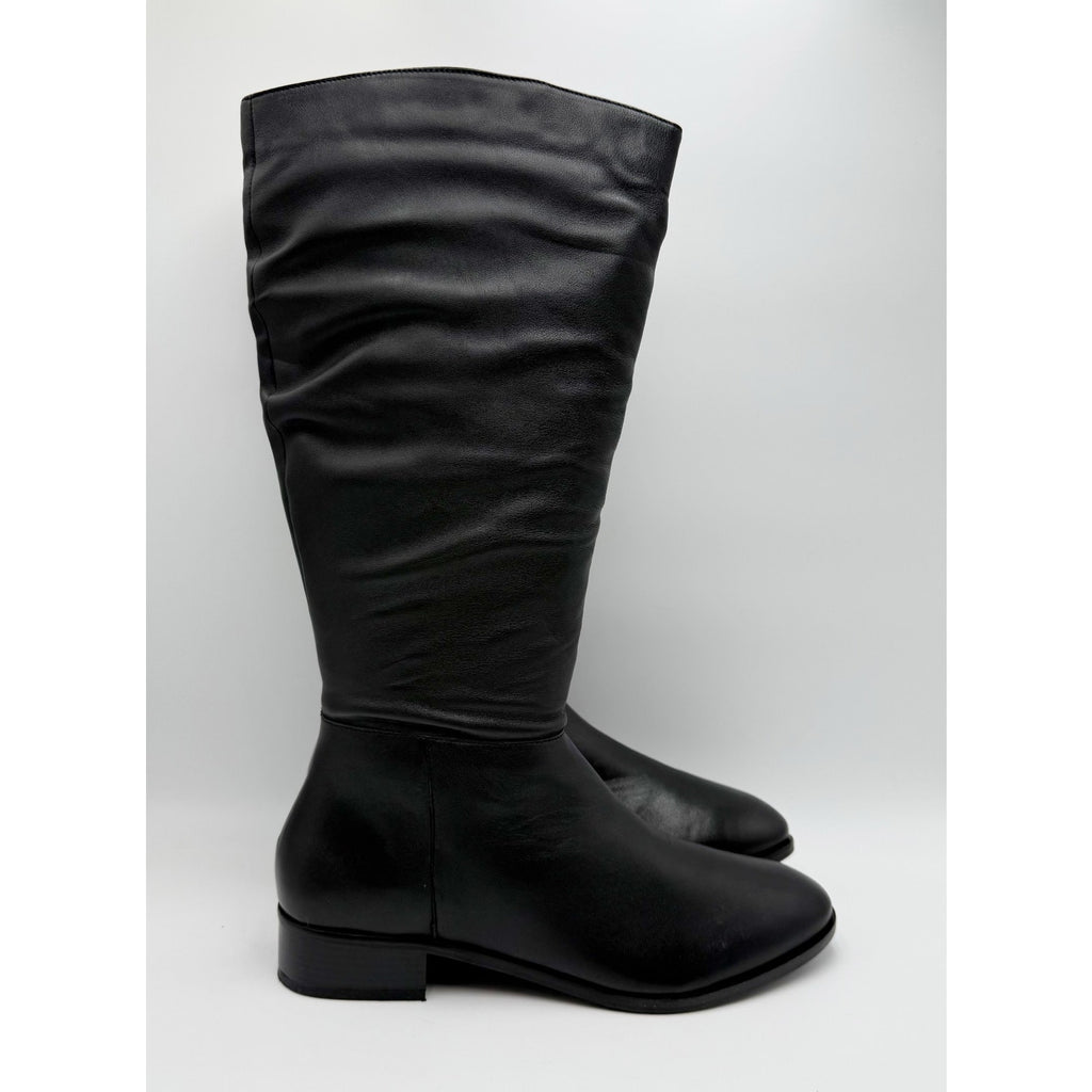 Coldwater Creek Womens Dalton Knee High Boots Size 10 Black Leather NWOB