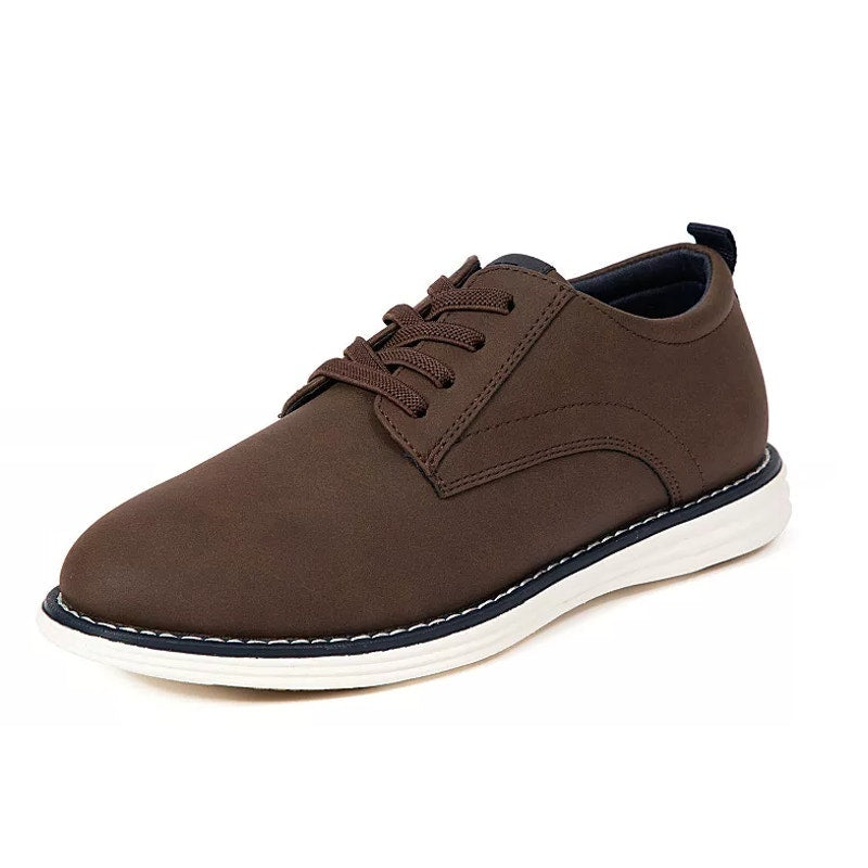 Deer Stags Boys Dapper Jr. Oxford Sneakers US 6 M Brown Leather NIB