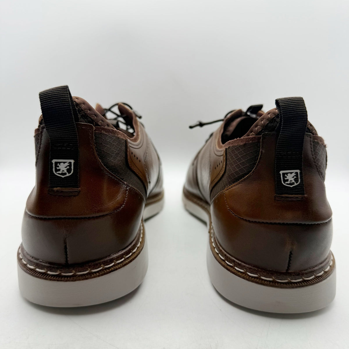 Stacy Adams Mens Sync Slip-On Oxfords Size 15 Wide Brown Leather NWOB