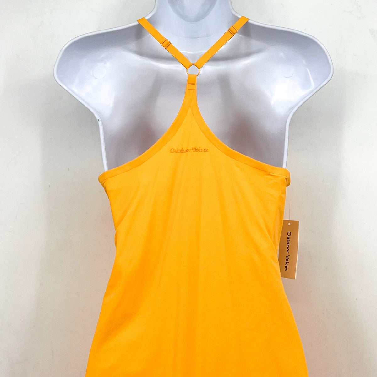 OUTDOOR VOICES Women's The Exercise Dress 3XL Mango Yellow Built In Shorts NWT