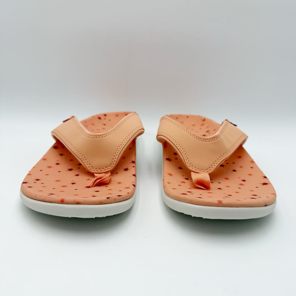 Spenco Womens Yumi Constellation Sandal Size 11 WIDE Coral Orange Flip Flop NWOB
