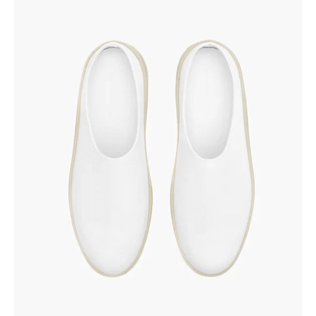 Wolf & Shepherd Mens 7.5 Womens 9 Cruise Mule Slip On Shoes White Vanilla NIB