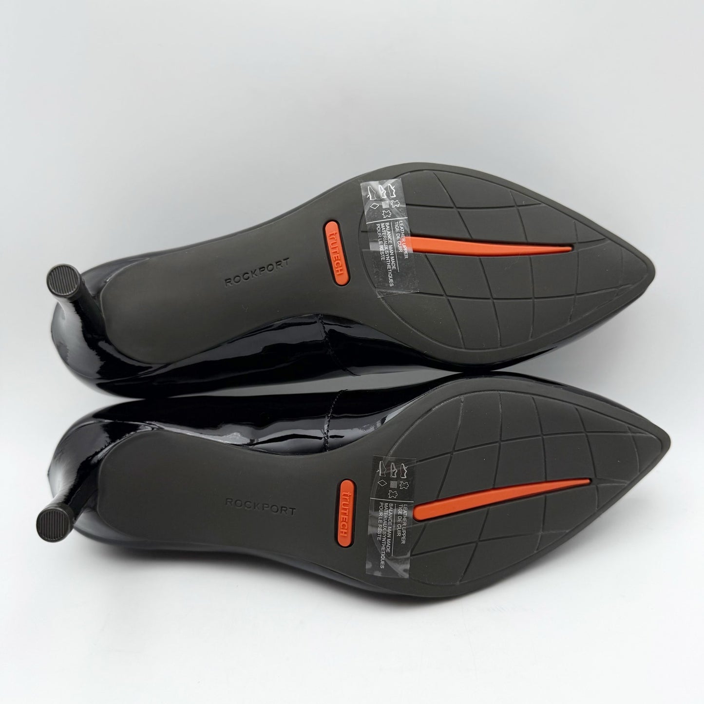 Rockport Womens Total Motion 75mm Pointy Toe Pumps US 8 Black Patent Leather NIB