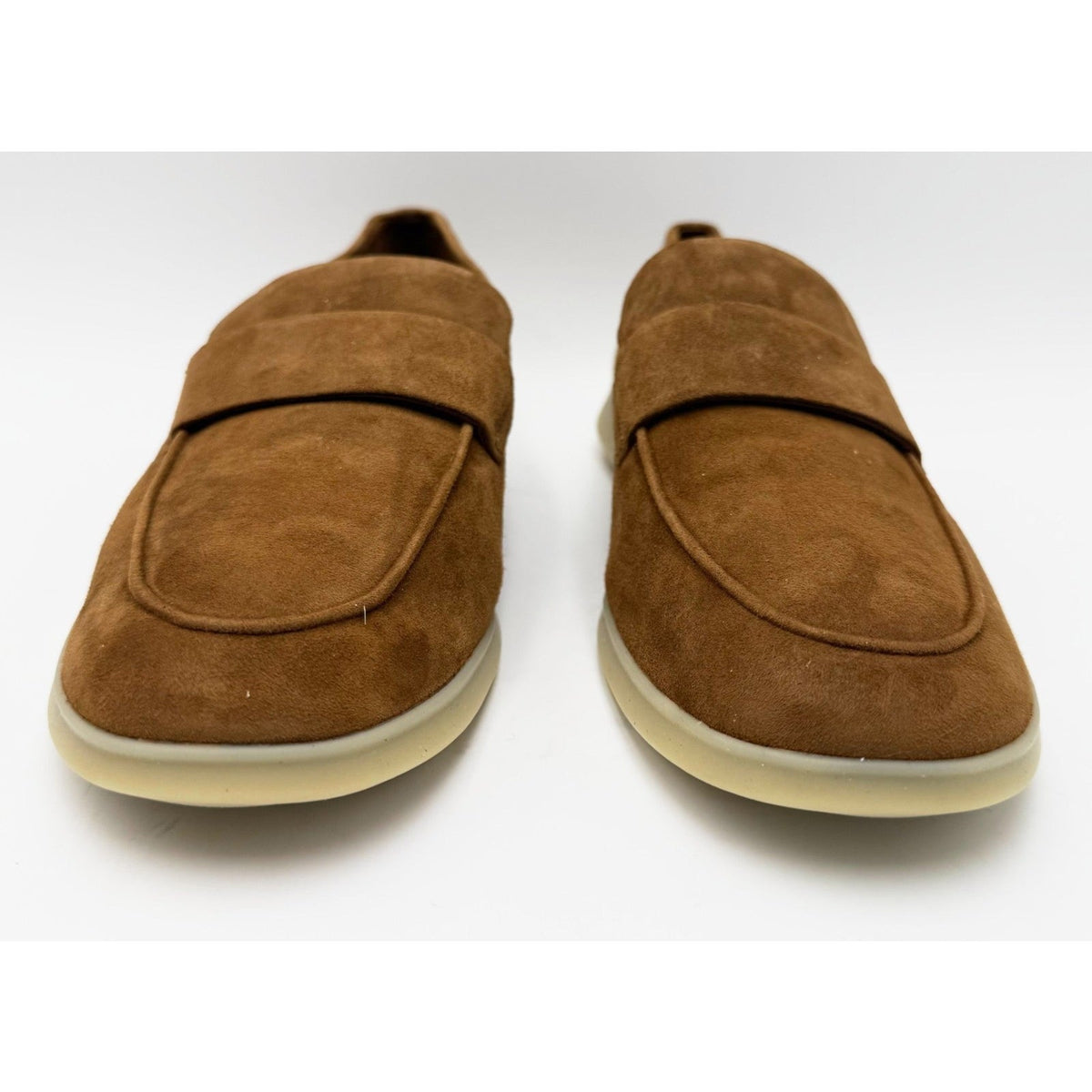 Vince Womens Big Sur Suede Slip On Loafers Size 8 EU 38.5 Brown Elm Wood NWOB