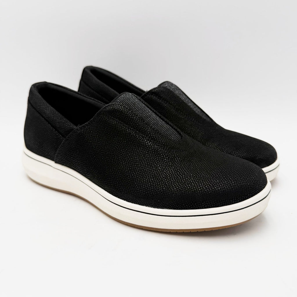 Clarks Womens Breeze Sky Ria Slip On Shoes Size 6.5 EU 37 Black Casual NWOB