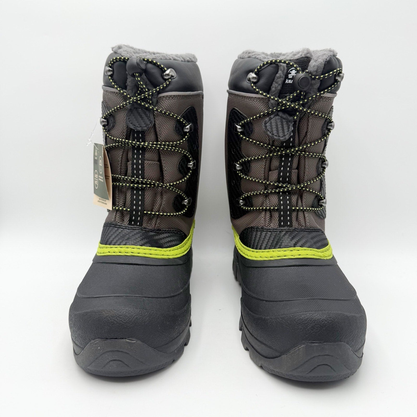 Kamik Kids Luke 3 Snow Boots US 4 EU 36 Charcoal Grey Waterproof Insulated NIB